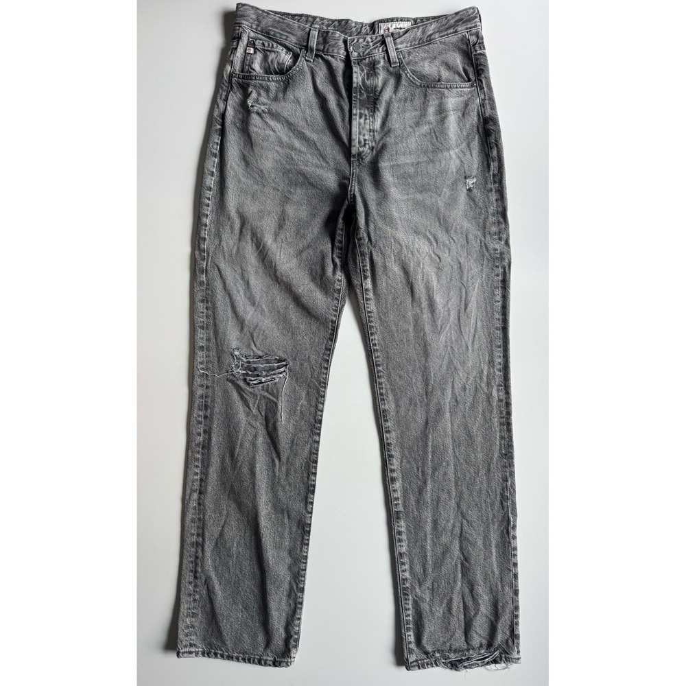 AG Adriano Goldschmied Ezzra True Boyfriend Jeans 29R (32x33) Gray Baggy Slouchy